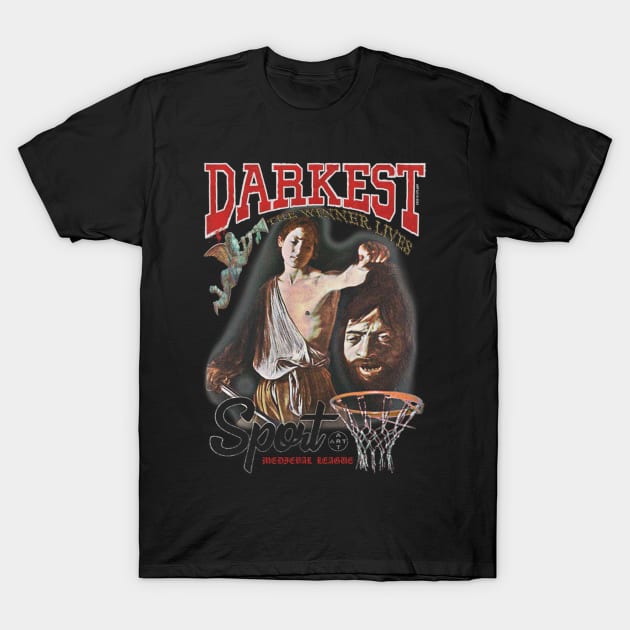 Darkest Sport Medieval League (David and Goliath) T-Shirt by Artilo